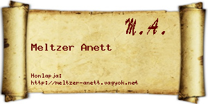 Meltzer Anett névjegykártya